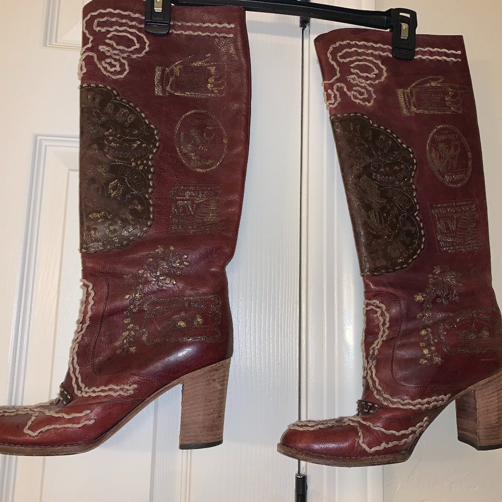 Rare Anna Sui runway vintage boots